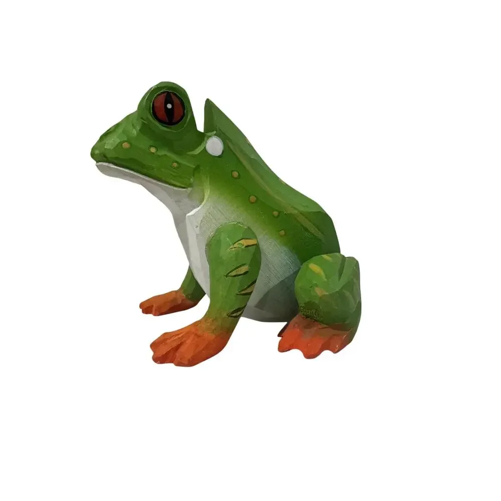 Wooden Frog Eyeglasses Holder